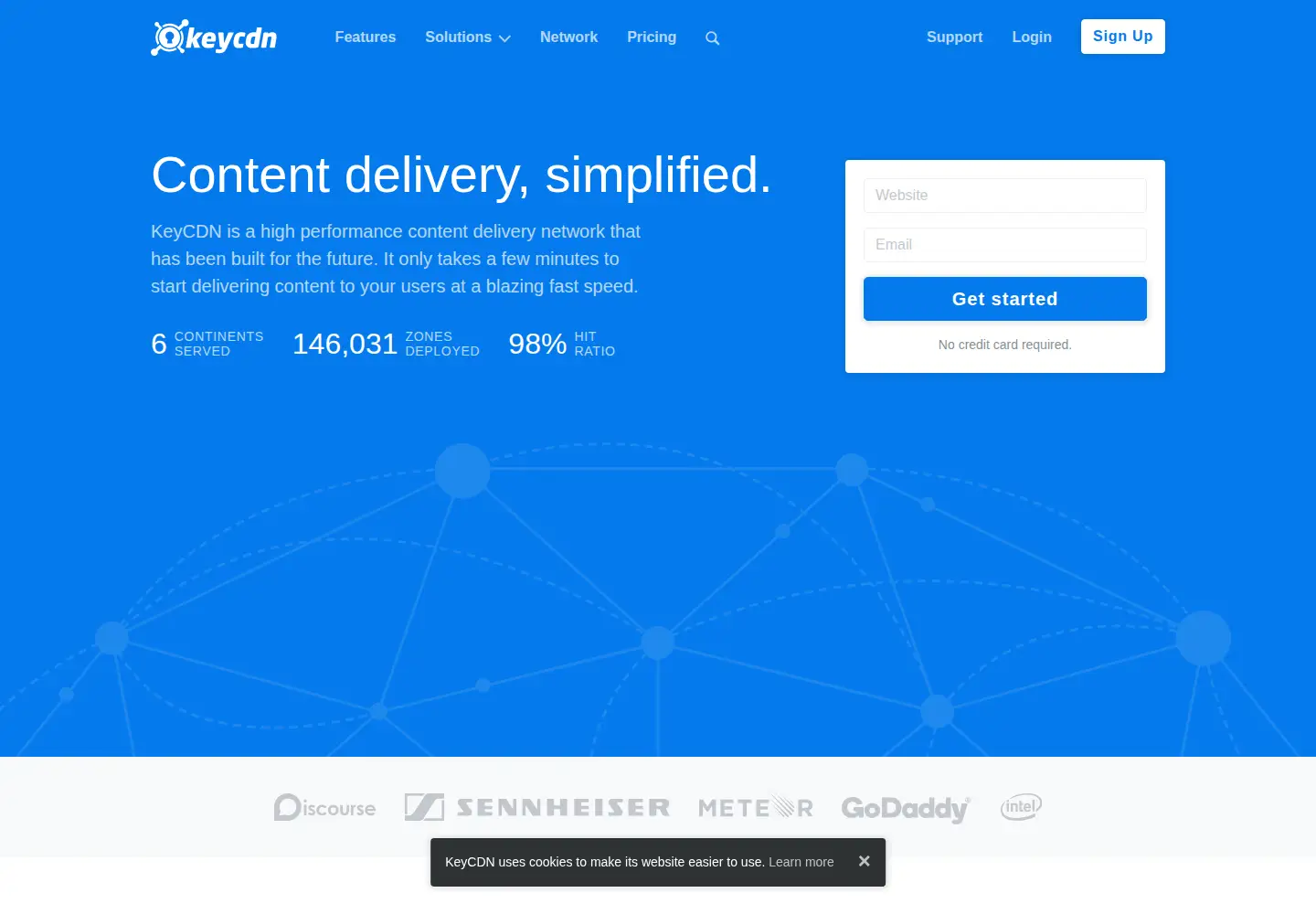 Screenshot of keycdn.com