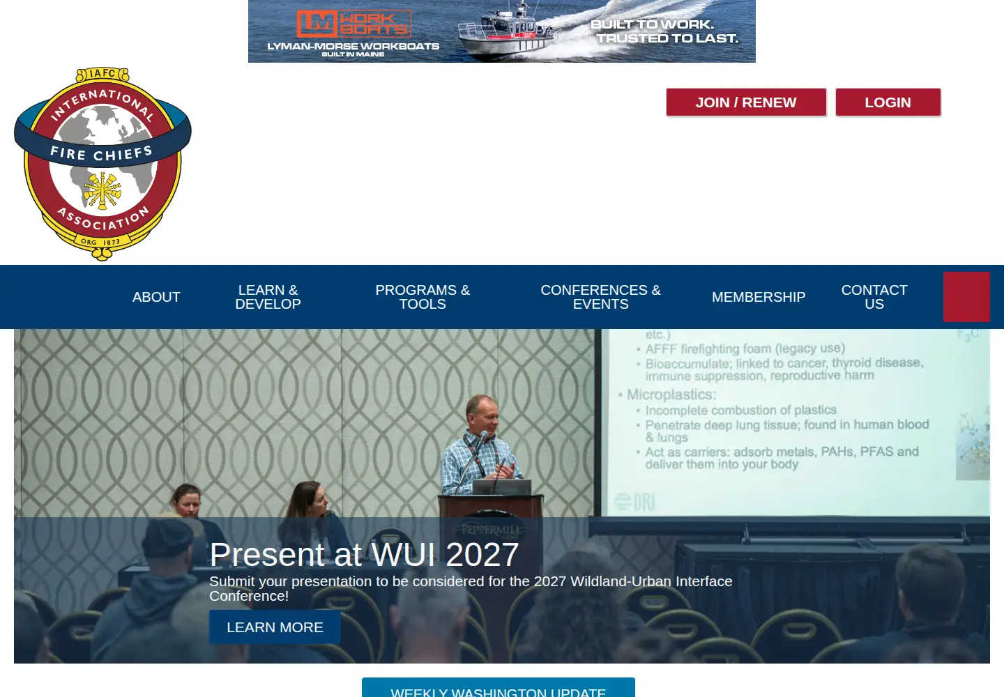 Screenshot of iafc.org
