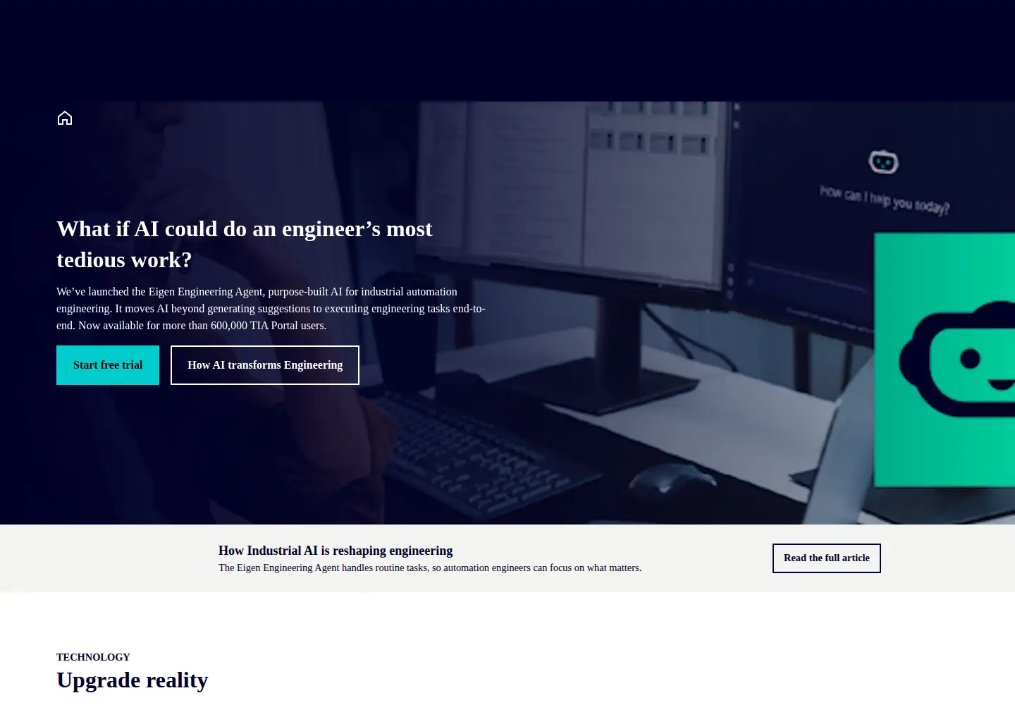 Screenshot of siemens.com
