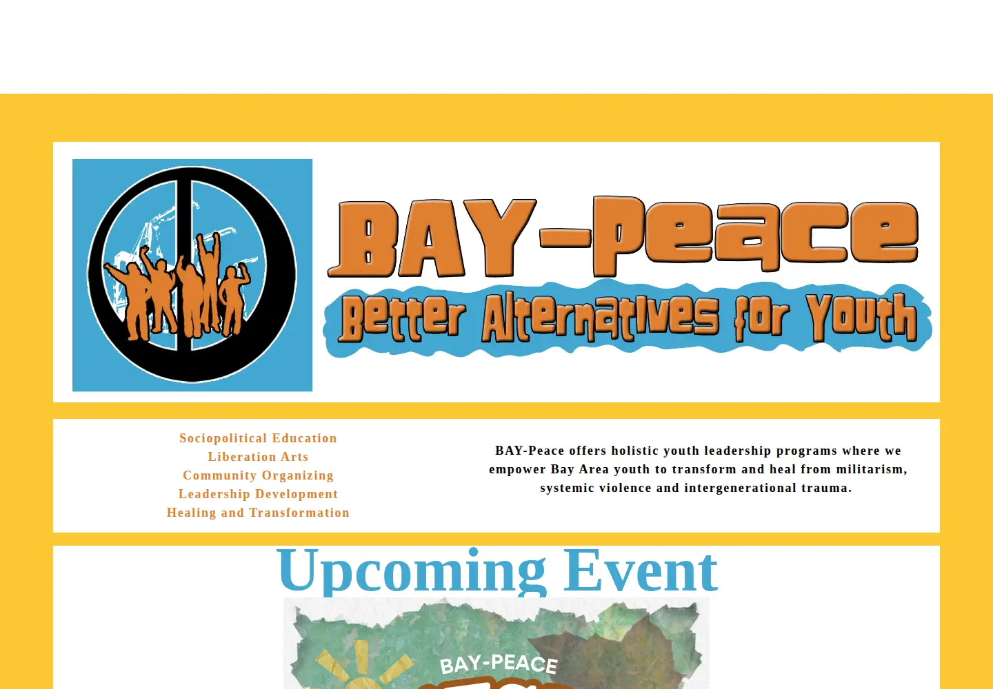 Screenshot of baypeace.org