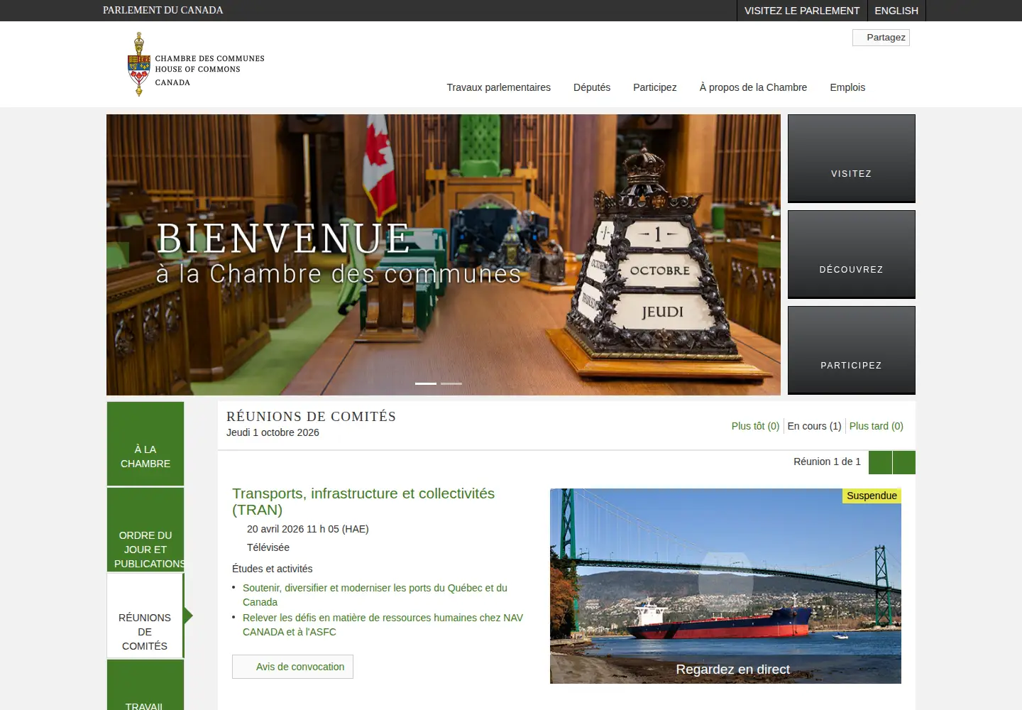 Screenshot of noscommunes.ca
