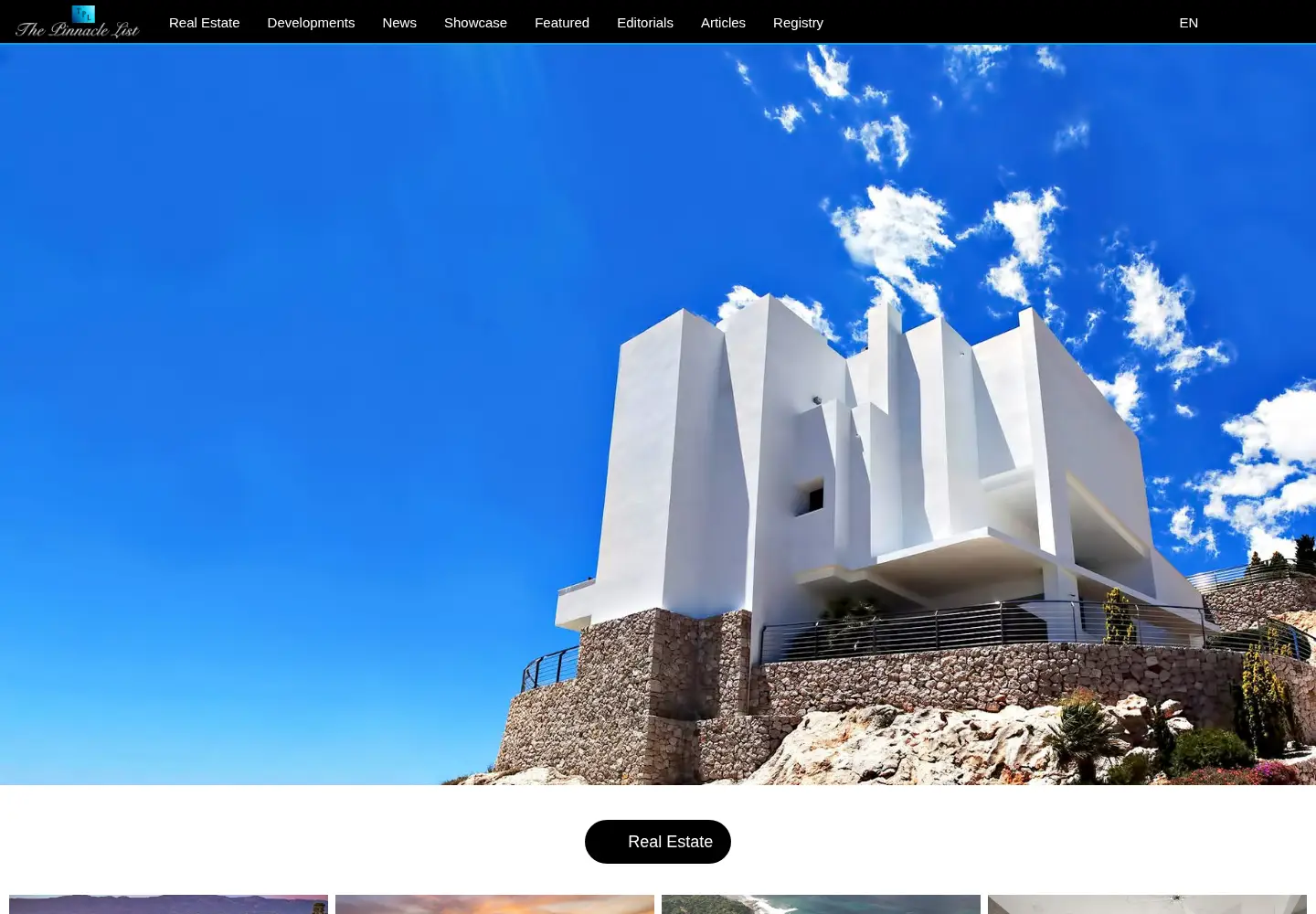 Screenshot of thepinnaclelist.com