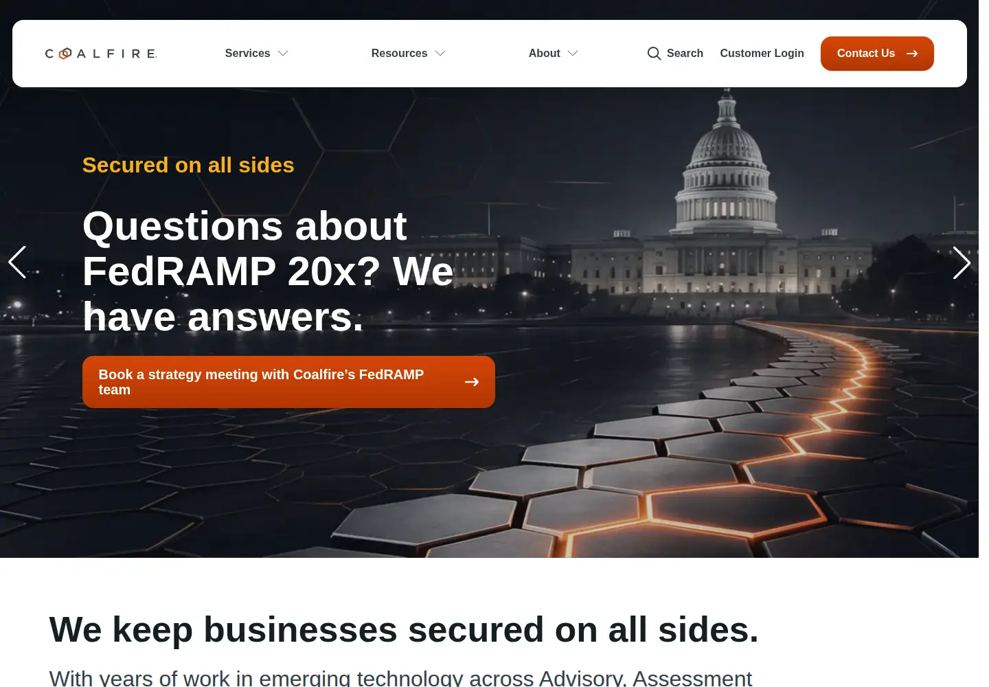Screenshot of coalfire.com