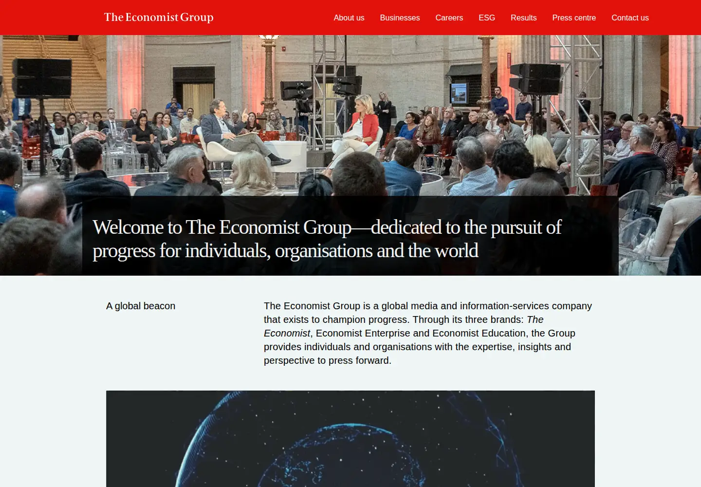 Screenshot of economistgroup.com
