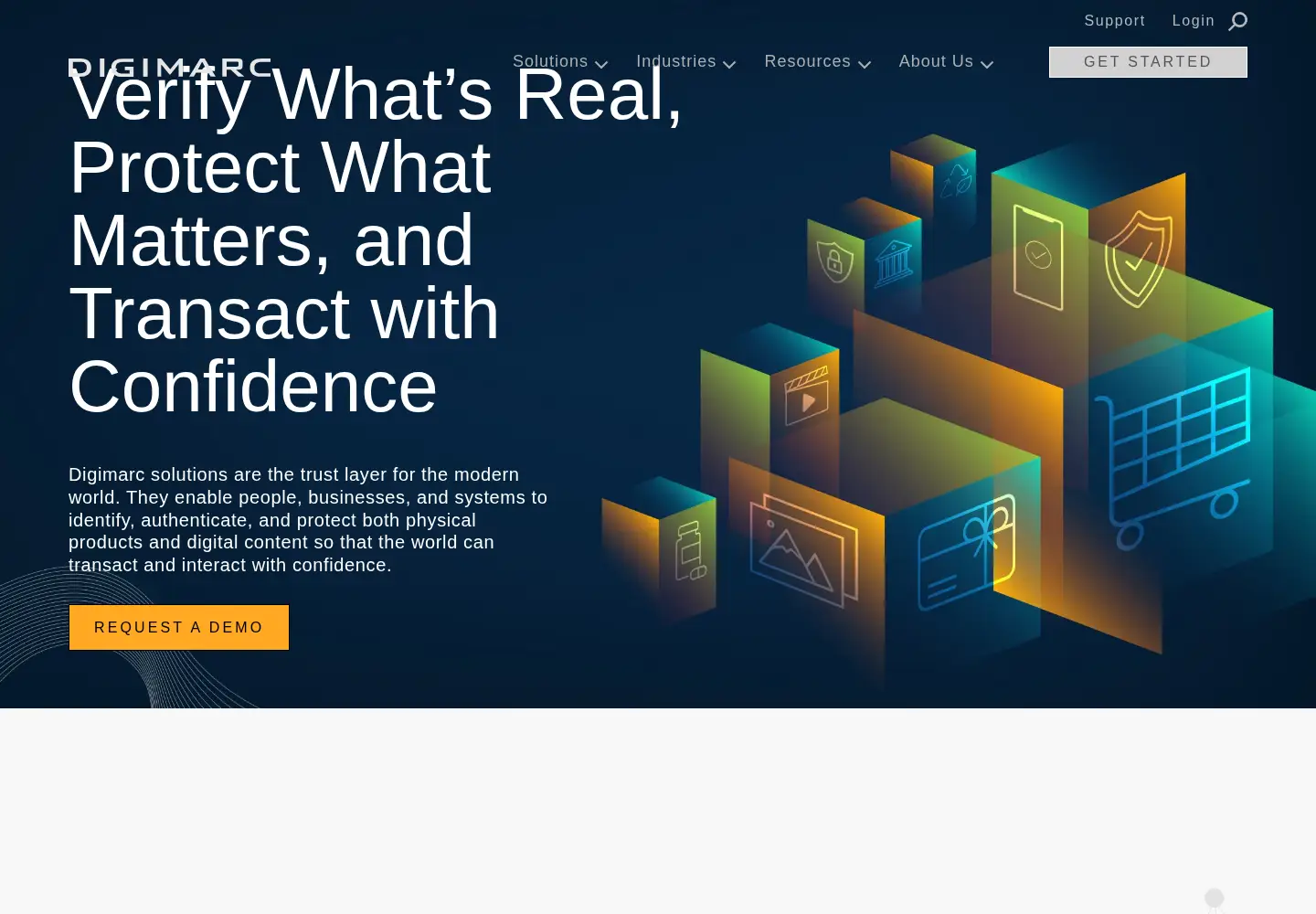 Screenshot of digimarc.com