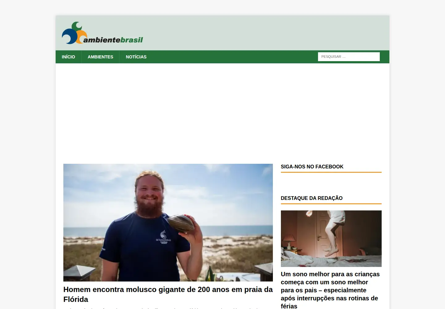 Screenshot of ambientebrasil.com.br