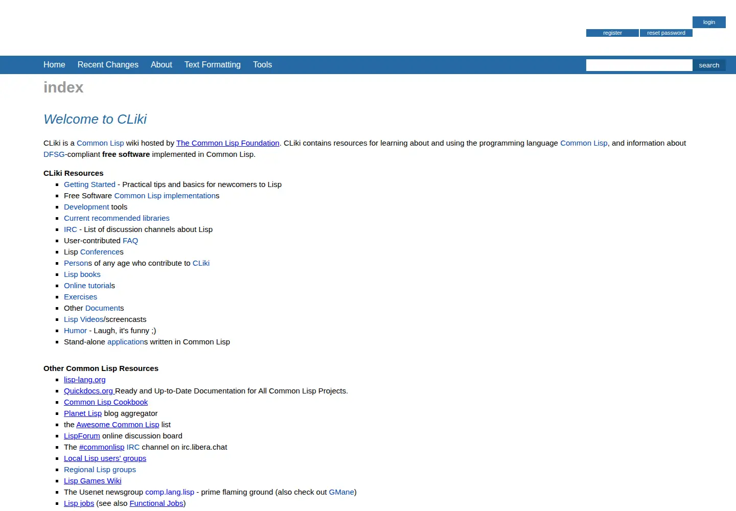 Screenshot of cliki.net
