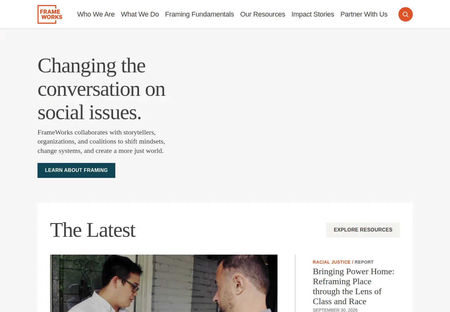 Screenshot of frameworksinstitute.org
