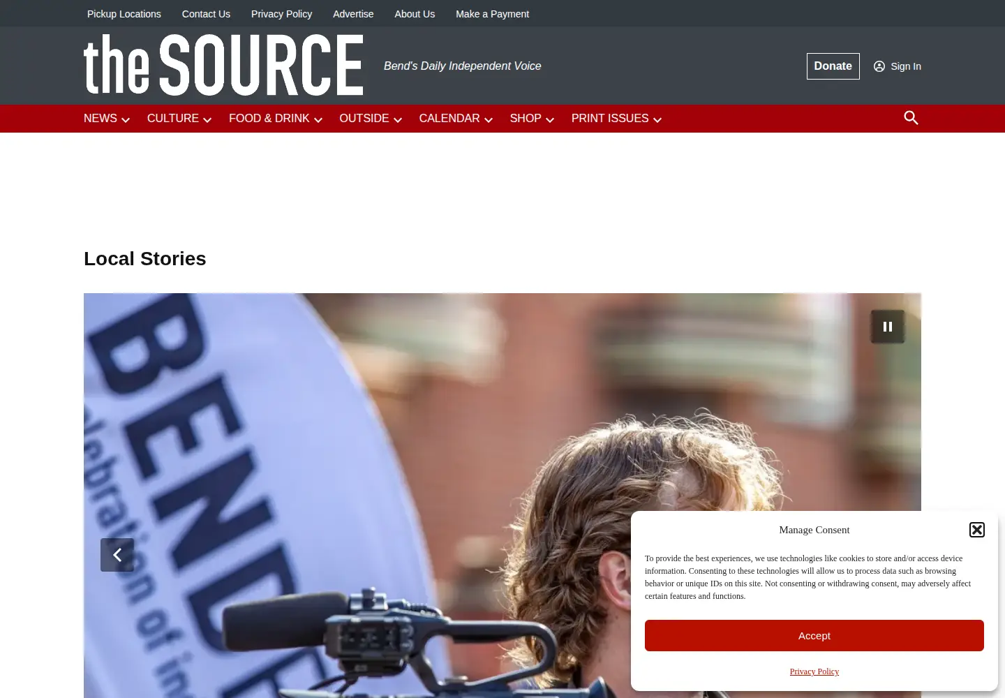 Screenshot of bendsource.com