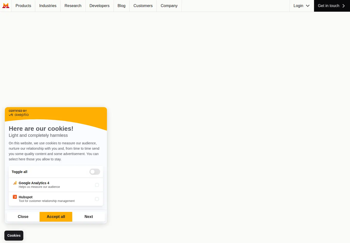 Screenshot of mistral.ai