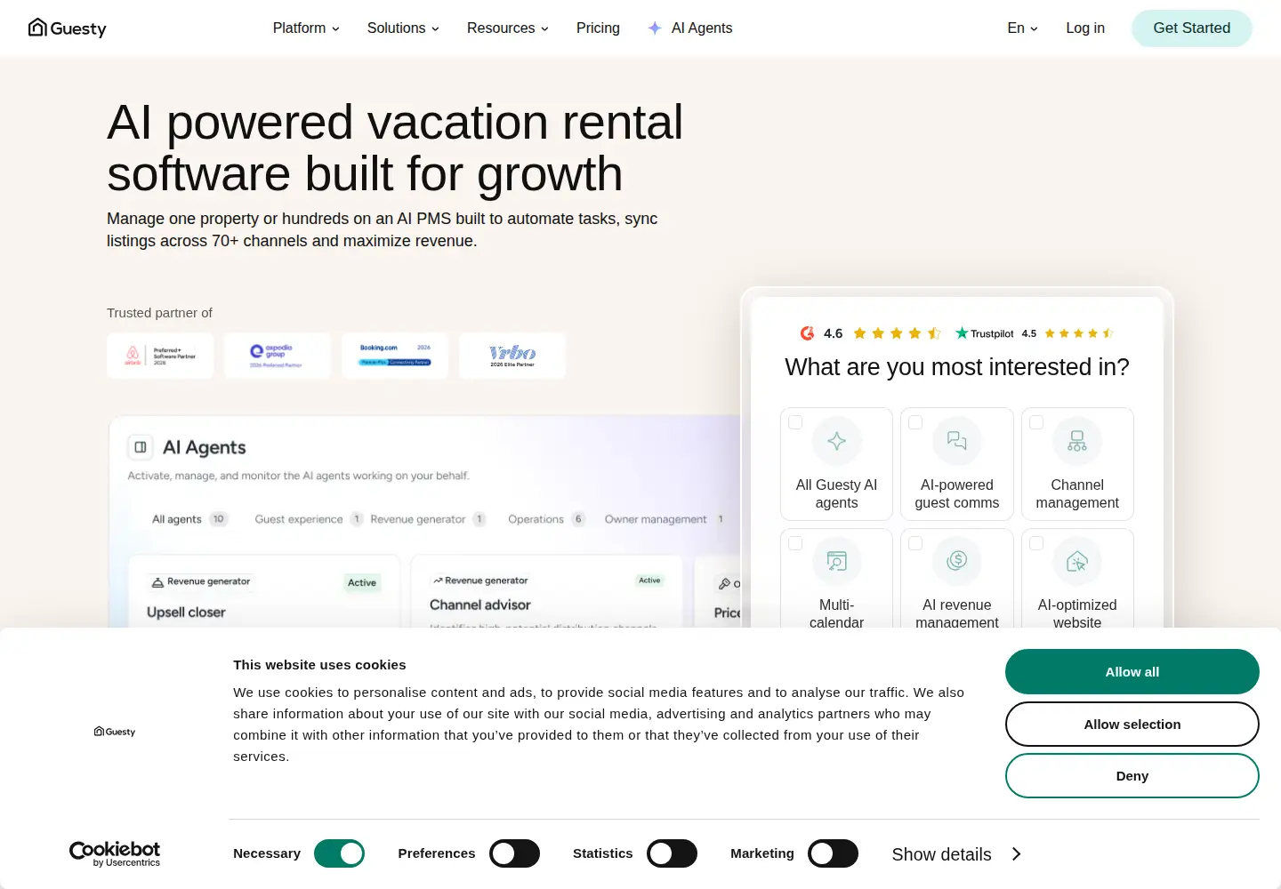 Screenshot of guesty.com