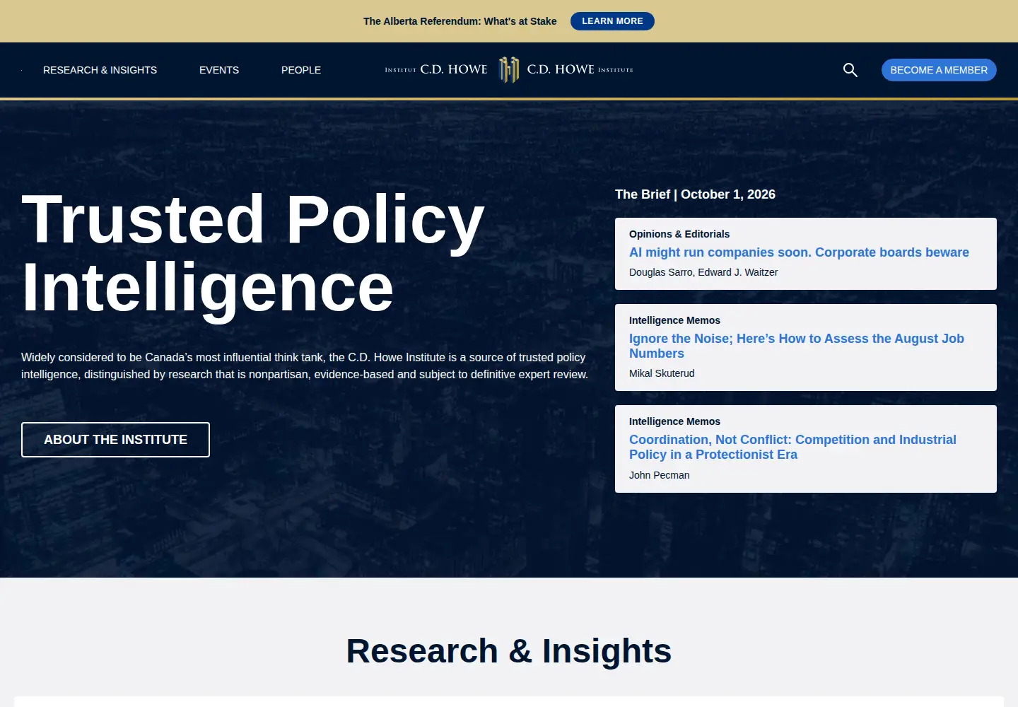 Screenshot of cdhowe.org