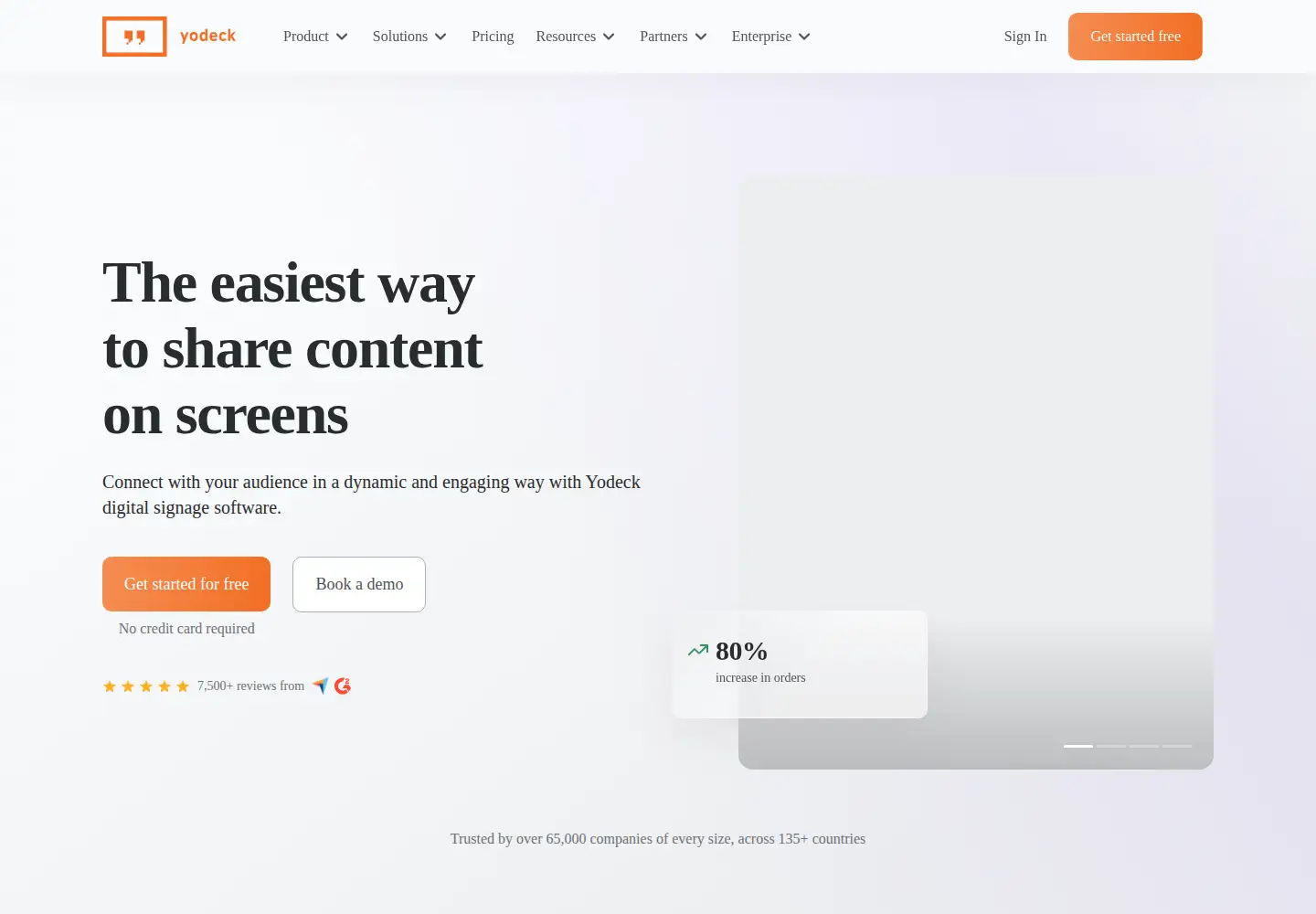 Screenshot of yodeck.com