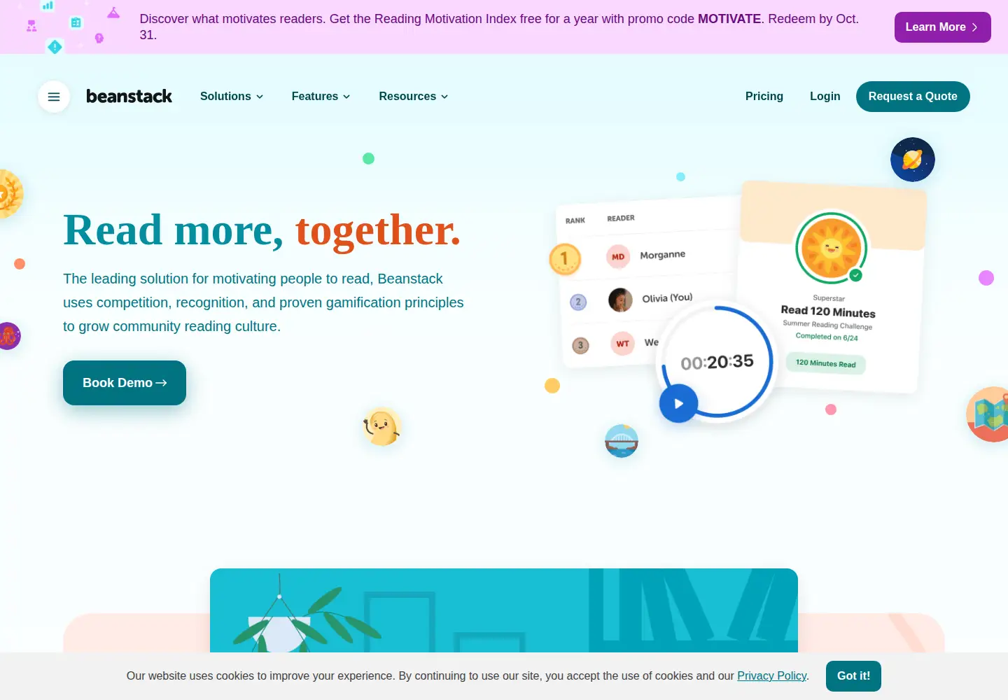 Screenshot of beanstack.com