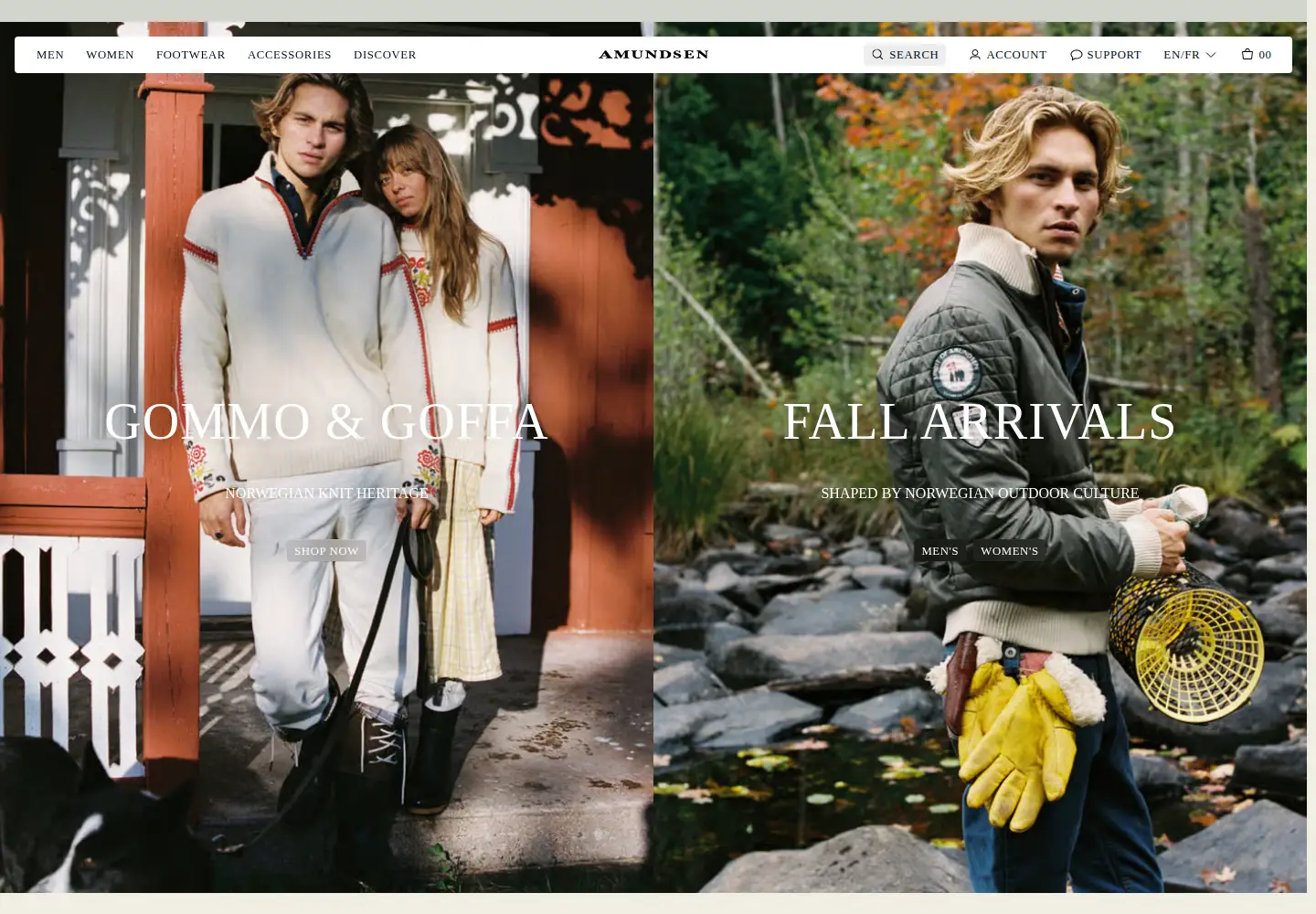 Screenshot of amundsen.com