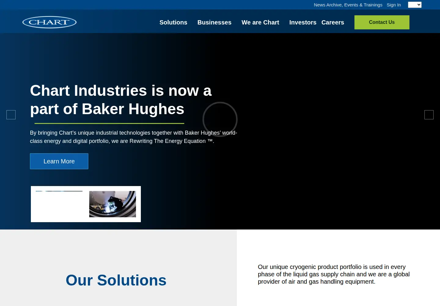Screenshot of chartindustries.com