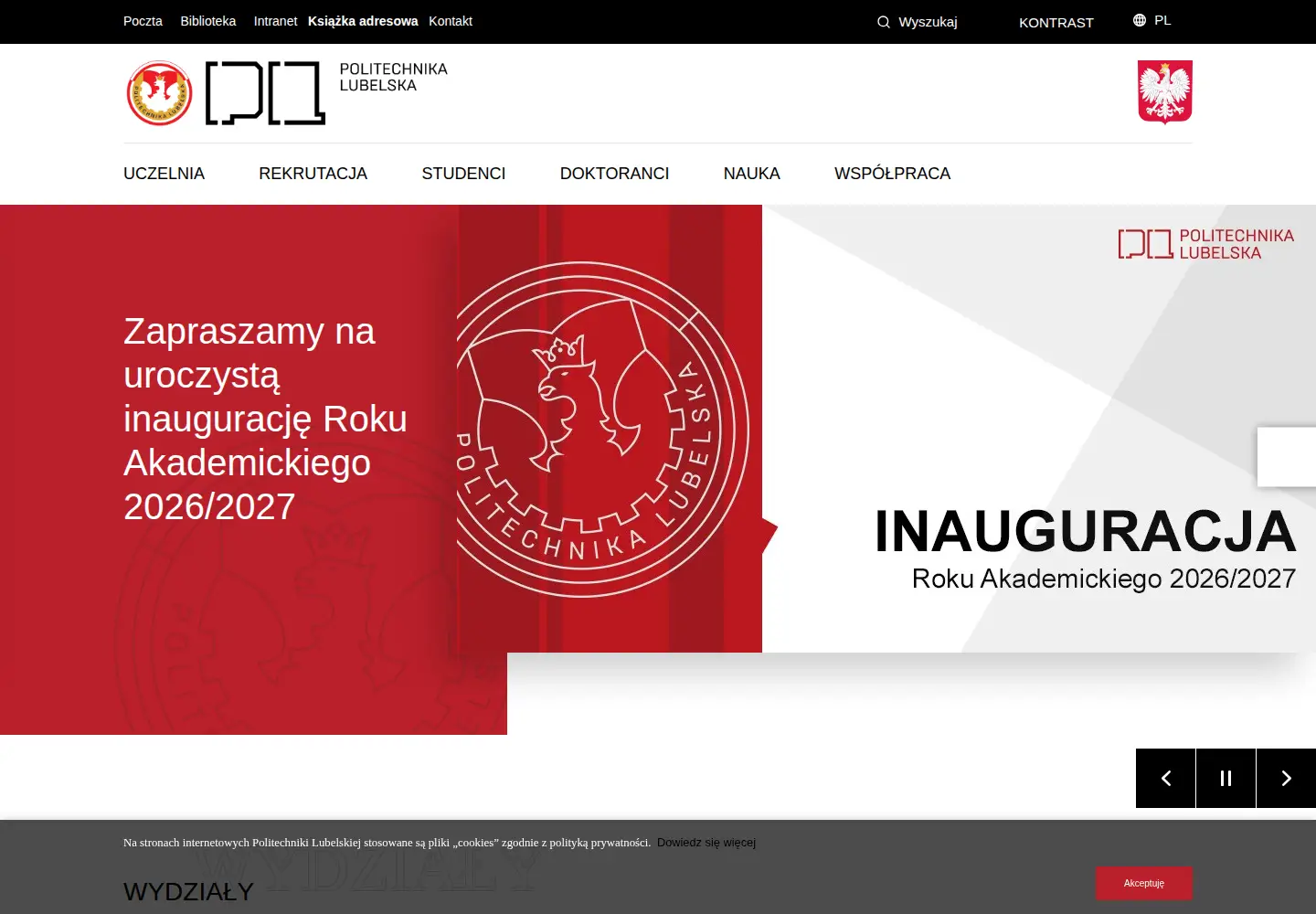 Screenshot of pollub.pl