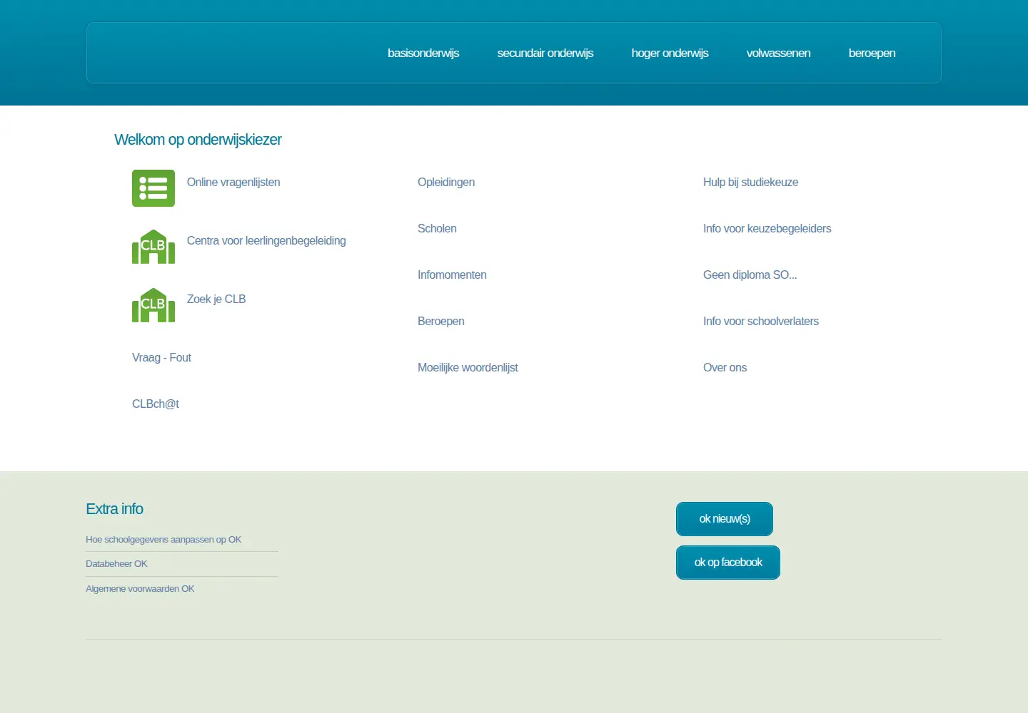 Screenshot of onderwijskiezer.be