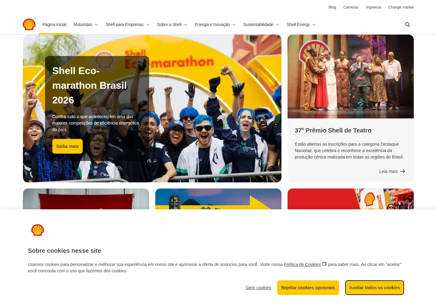 Screenshot of shell.com.br