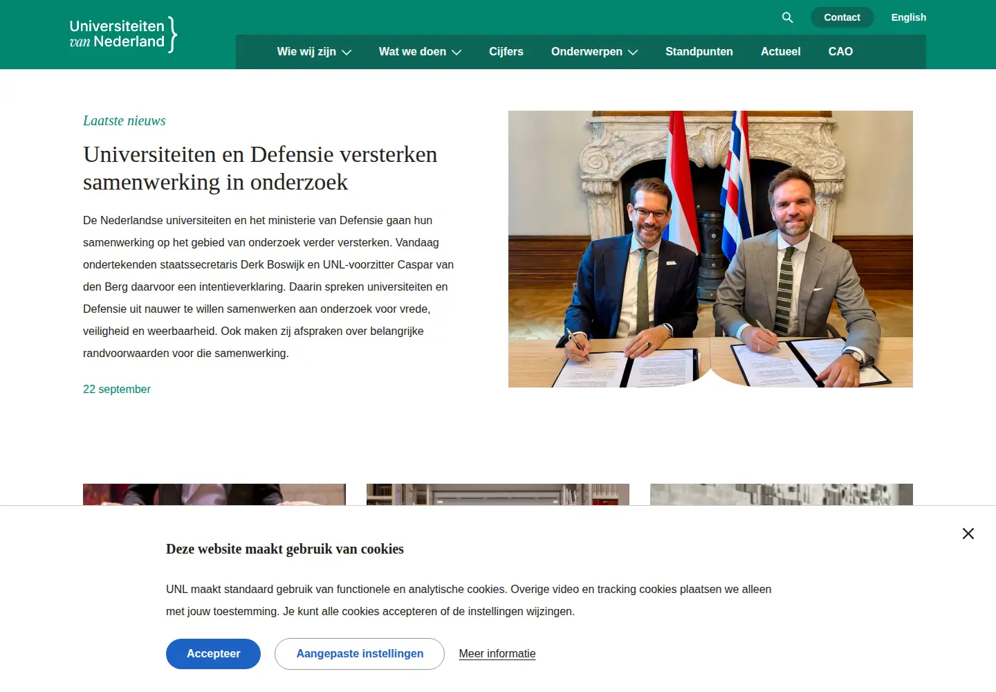 Screenshot of universiteitenvannederland.nl