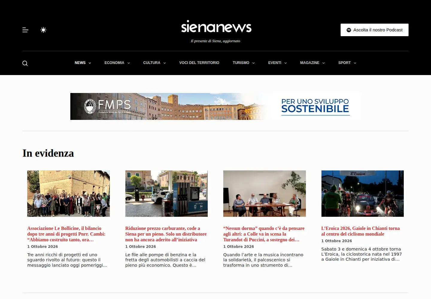 Screenshot of sienanews.it