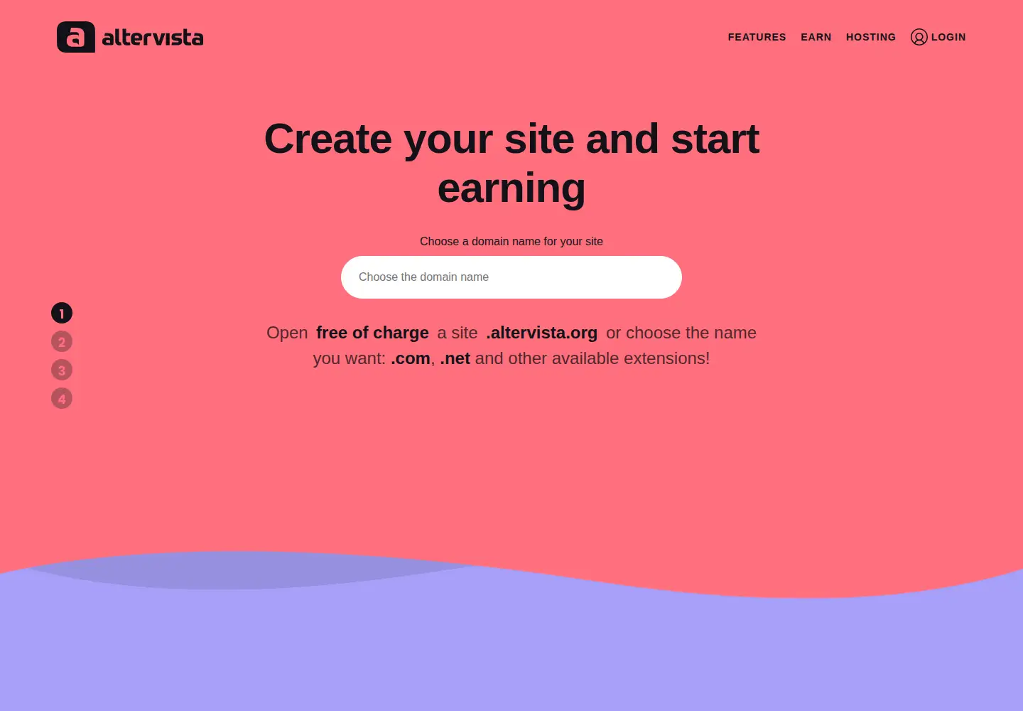 Screenshot of altervista.org
