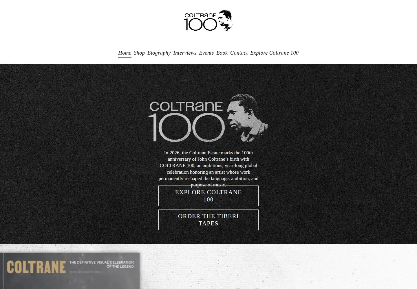 Screenshot of johncoltrane.com