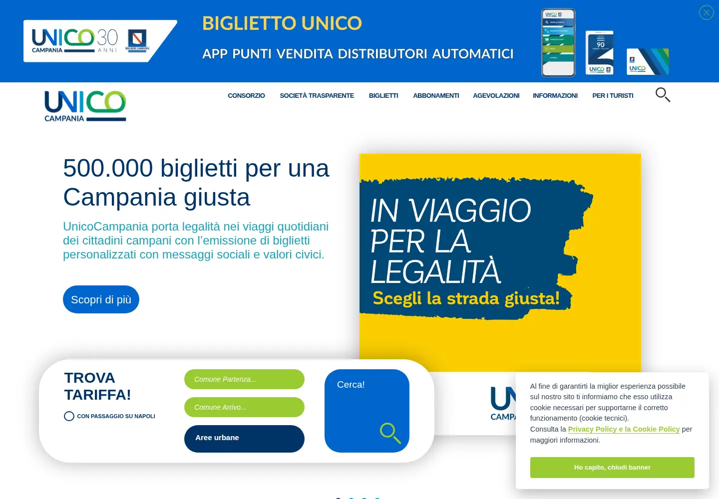 Screenshot of unicocampania.it