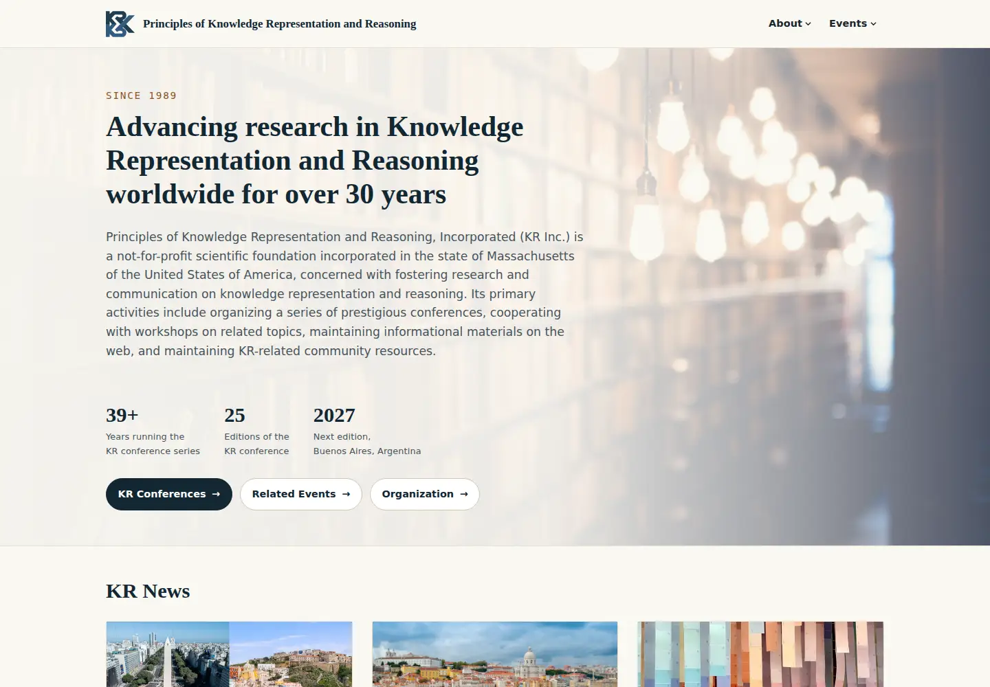Screenshot of kr.org