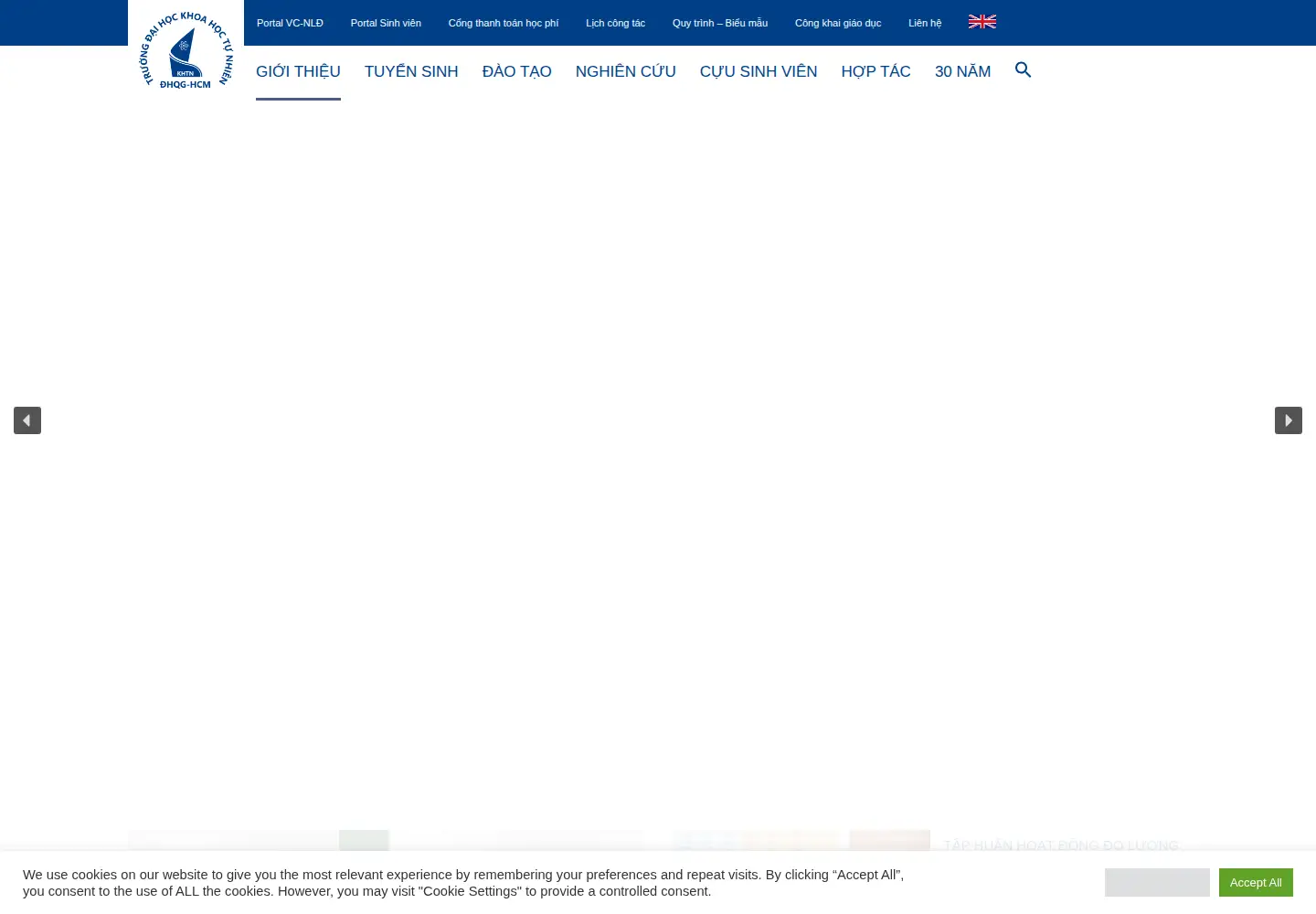 Screenshot of hcmus.edu.vn