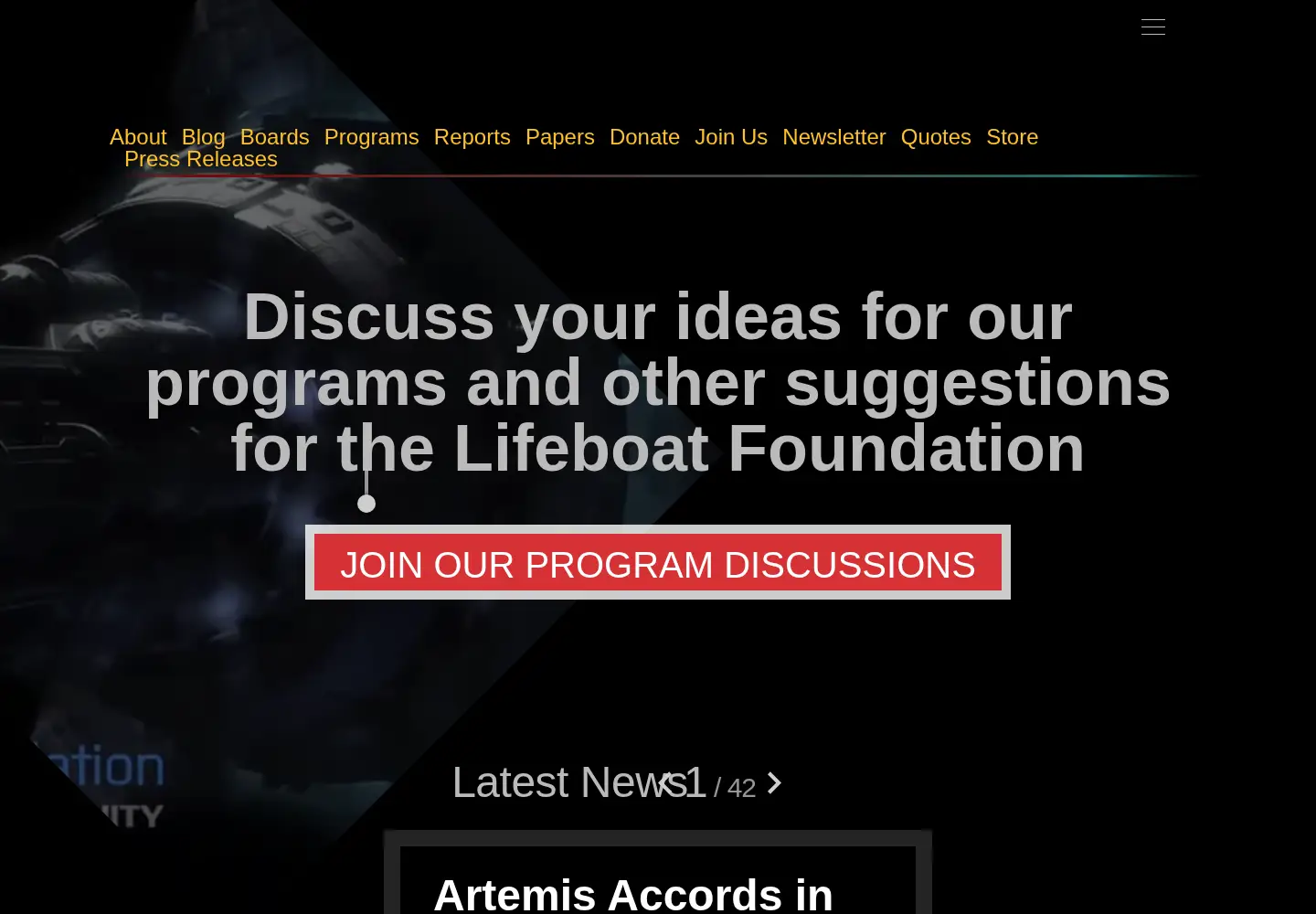 Screenshot of lifeboat.com