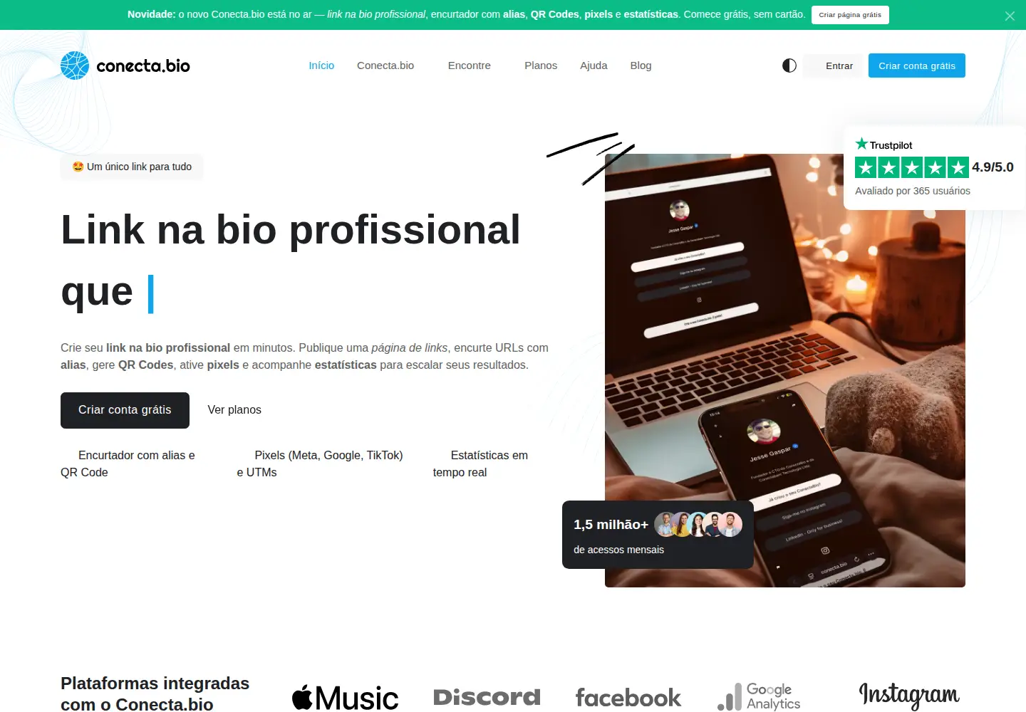 Screenshot of conecta.bio