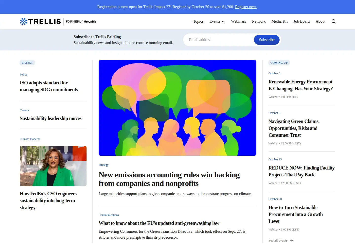 Screenshot of greenbiz.com