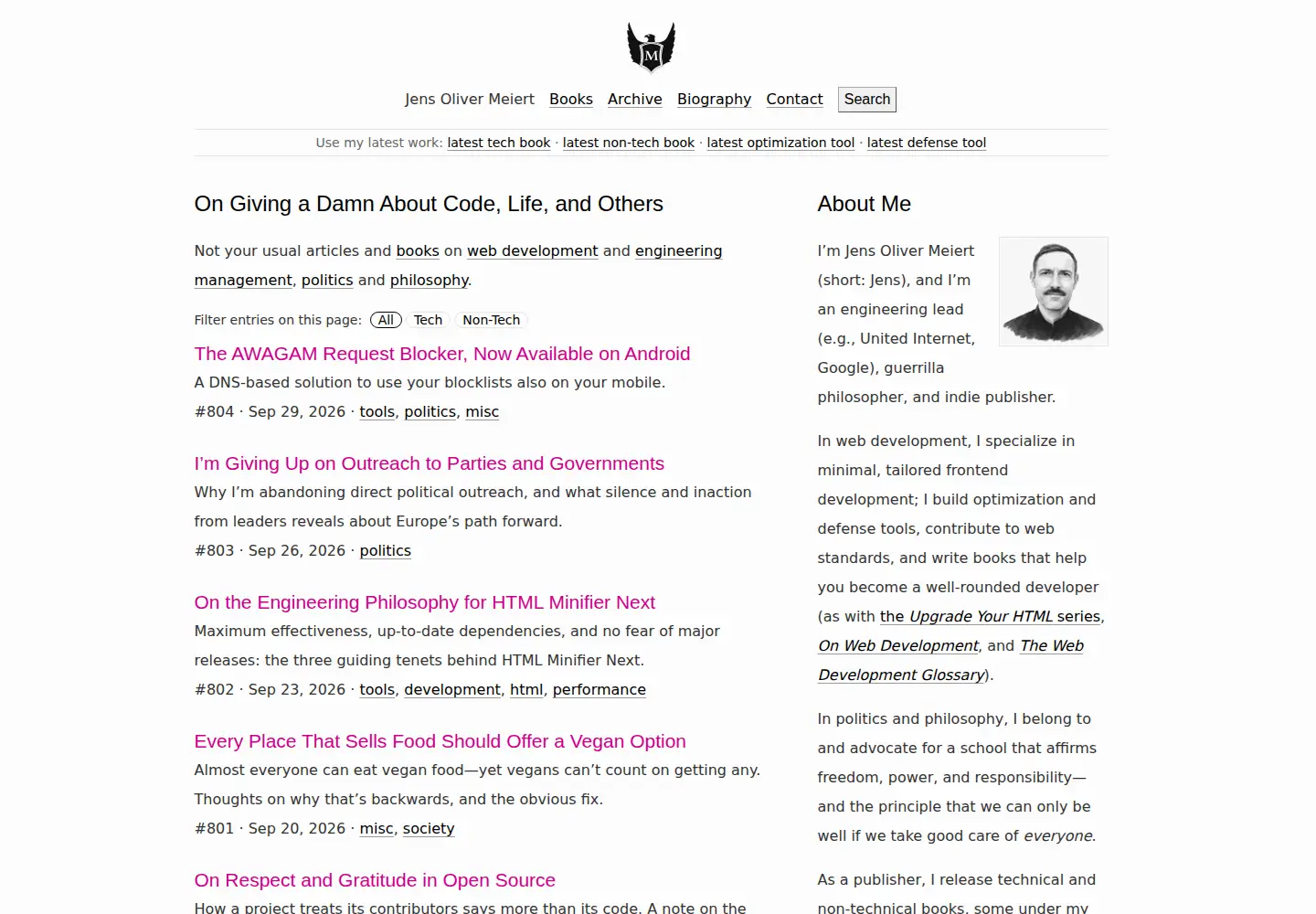 Screenshot of meiert.com