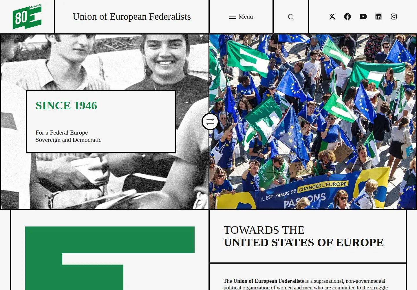 Screenshot of federalists.eu