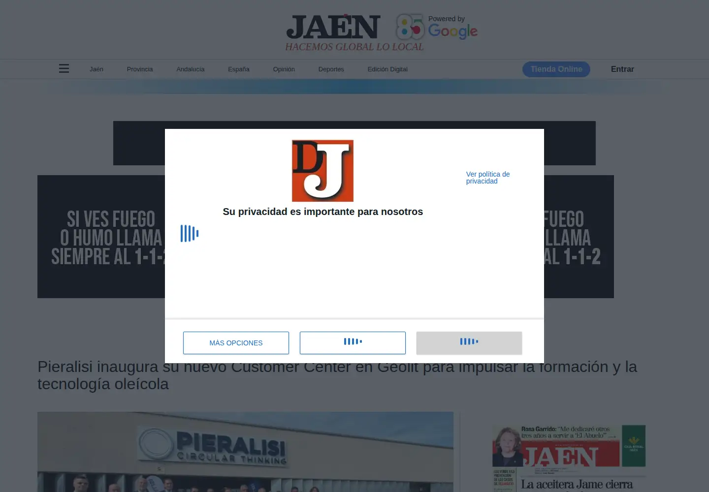 Screenshot of diariojaen.es