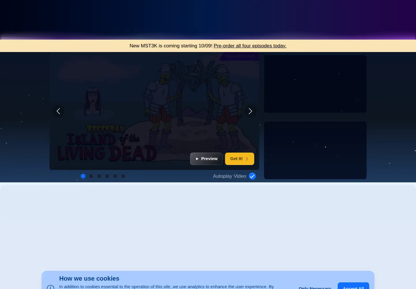 Screenshot of rifftrax.com