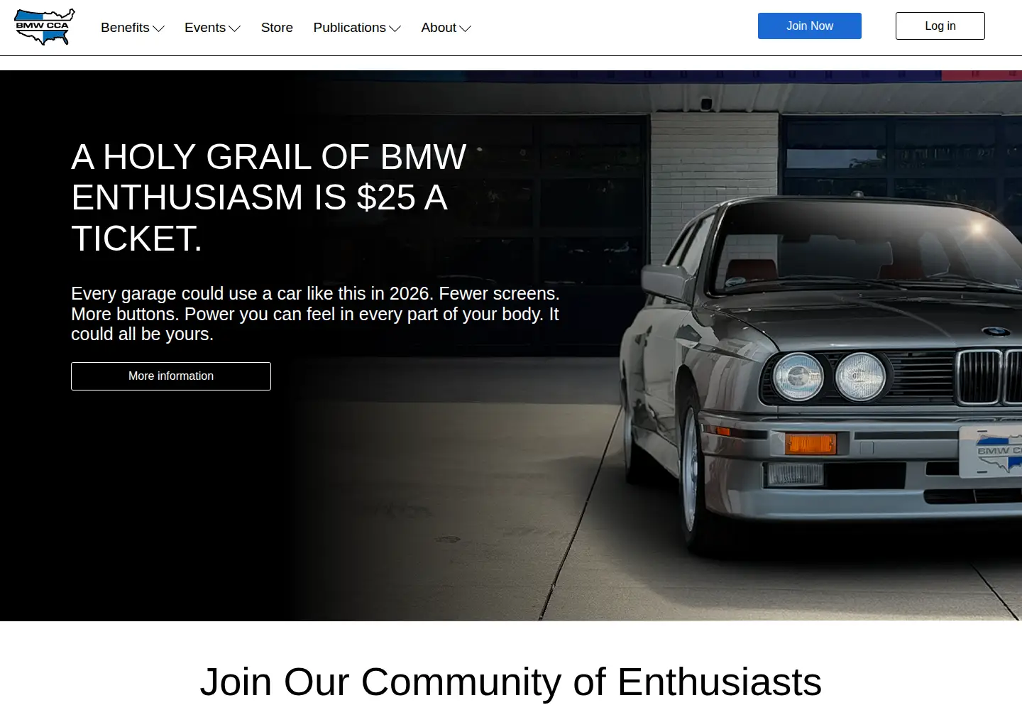 Screenshot of bmwcca.org