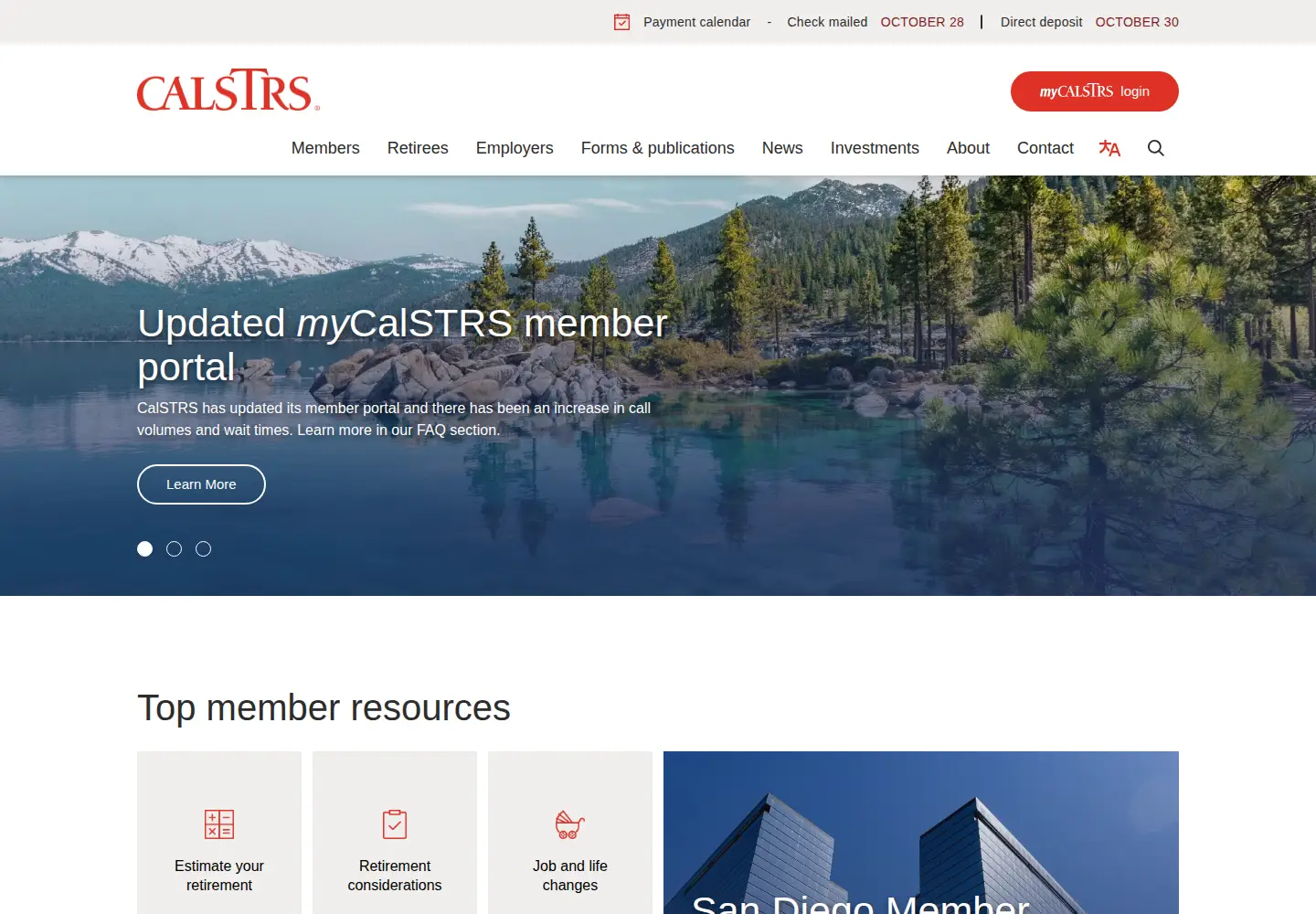 Screenshot of calstrs.com