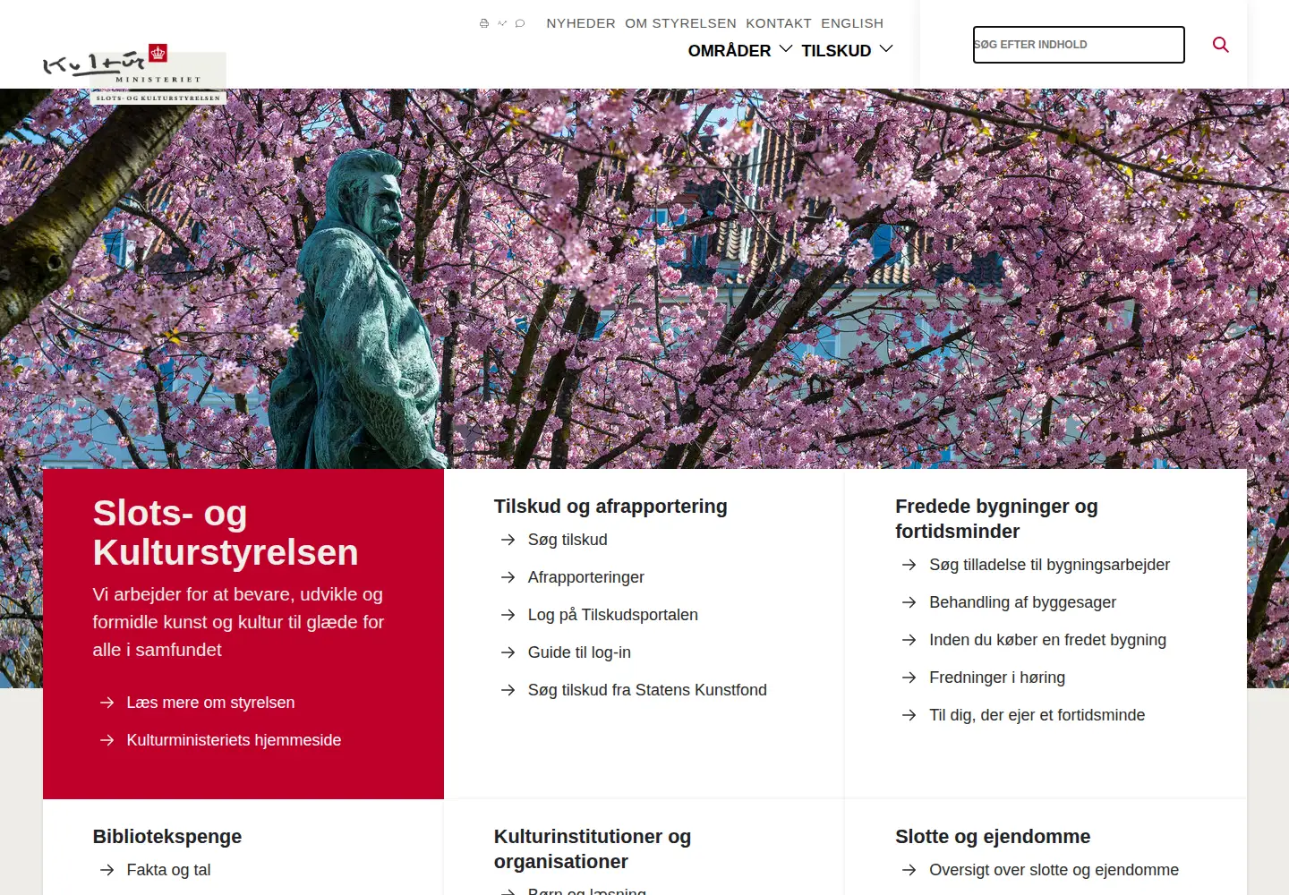 Screenshot of kulturarv.dk