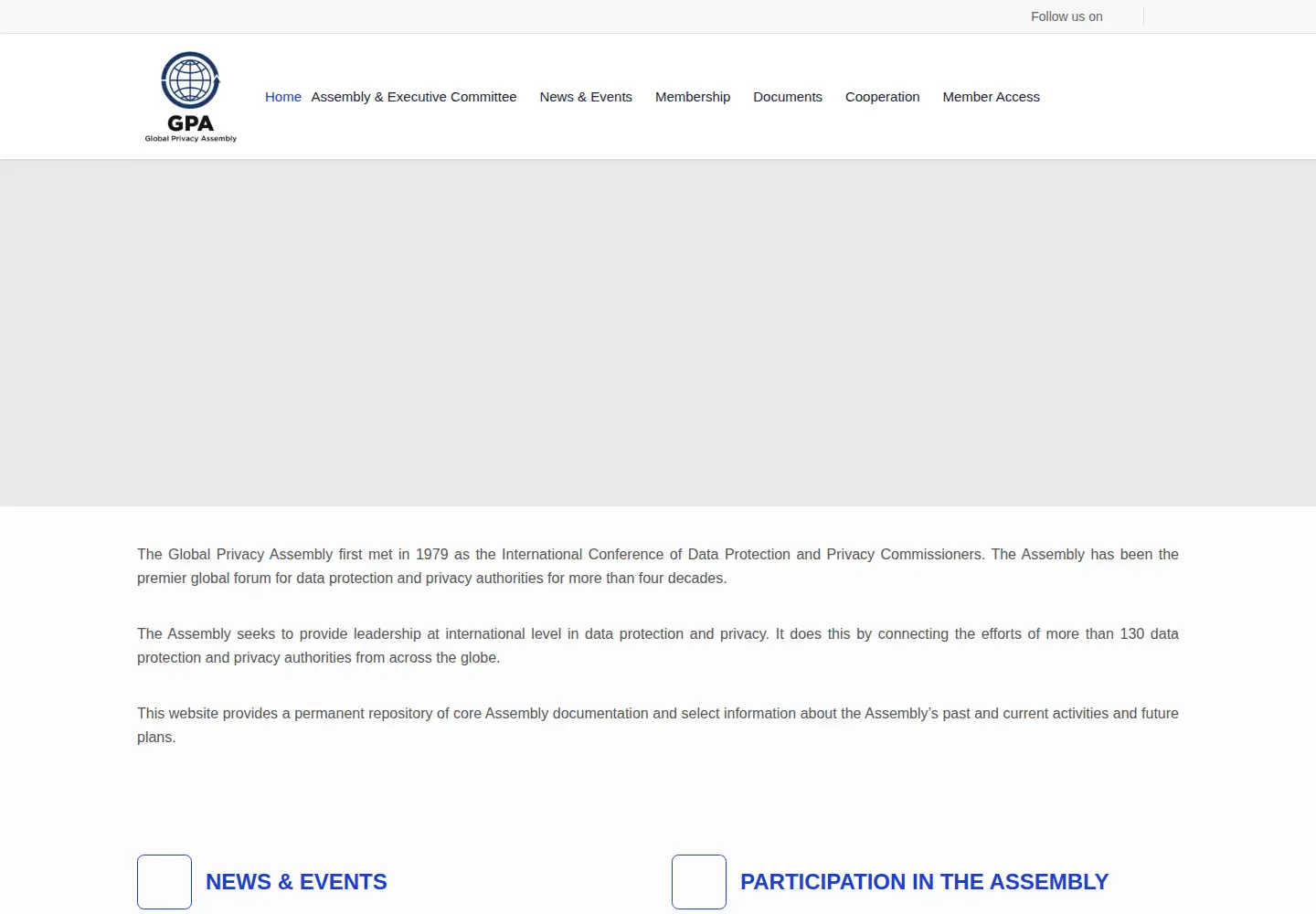 Screenshot of globalprivacyassembly.org
