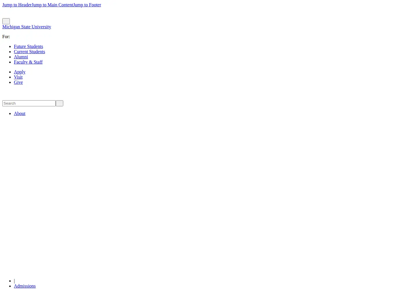 Screenshot of msu.edu