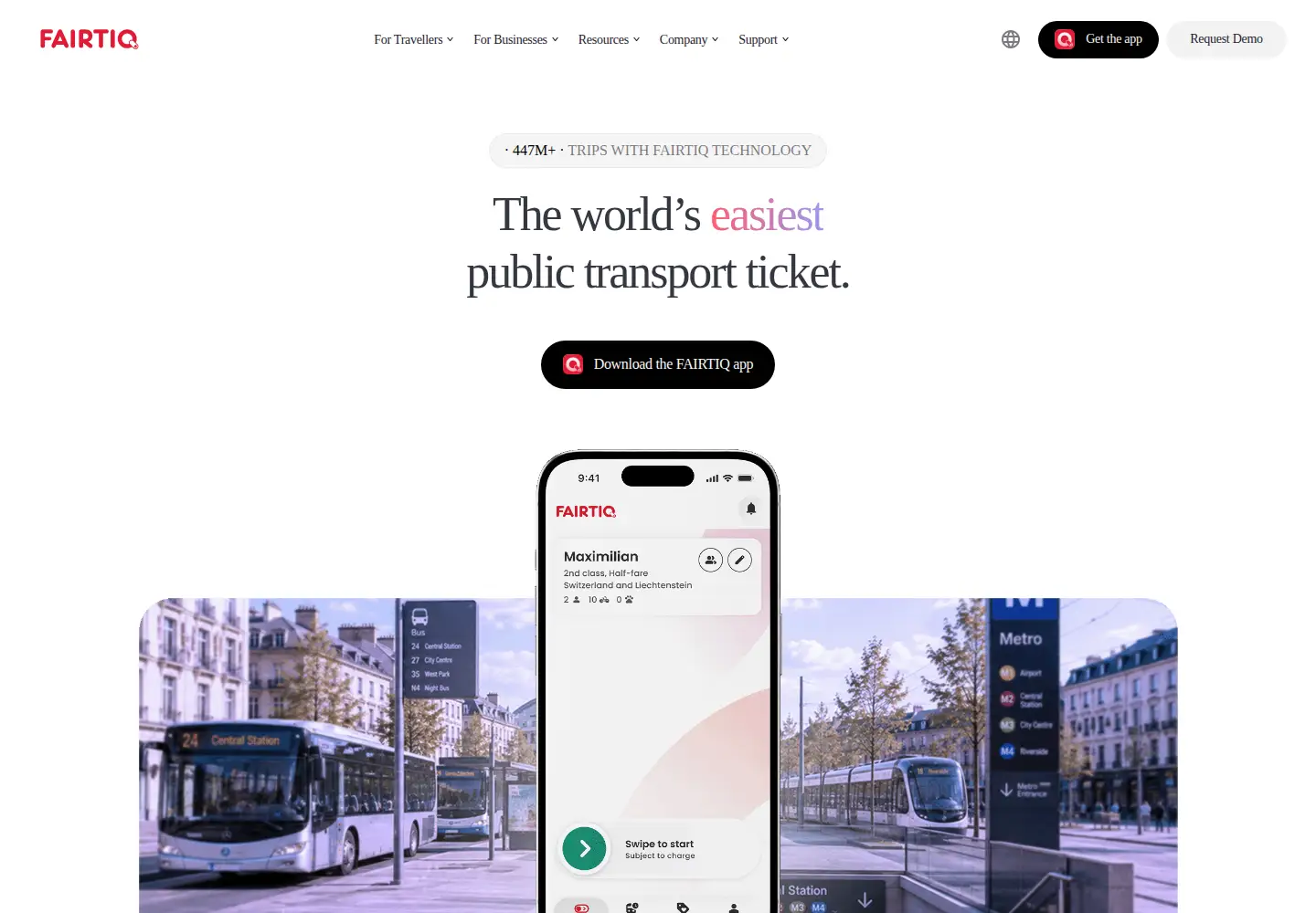 Screenshot of fairtiq.com