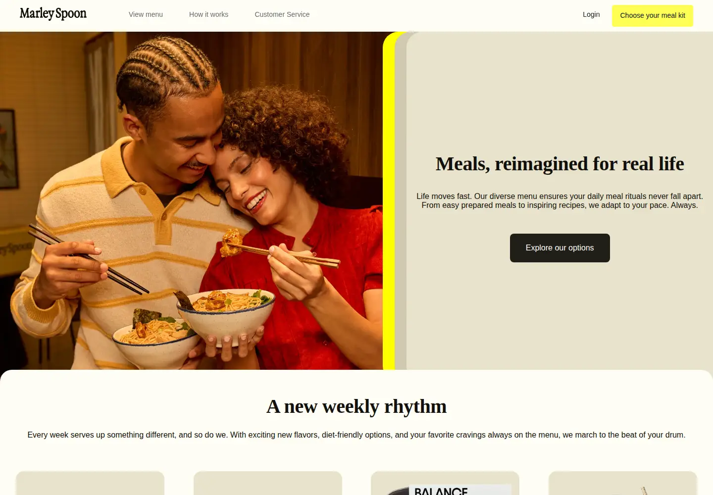 Screenshot of marleyspoon.com