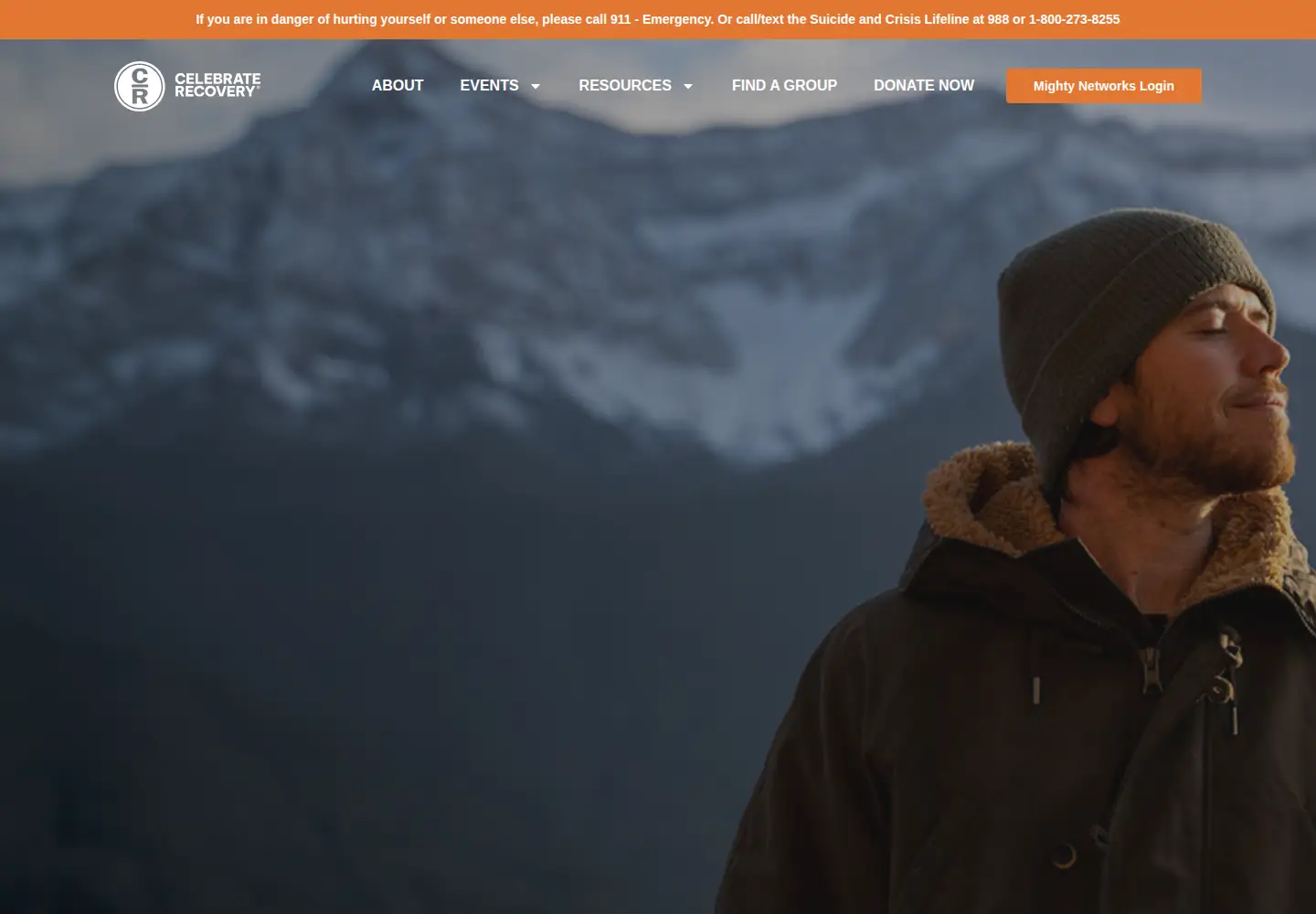 Screenshot of celebraterecovery.com