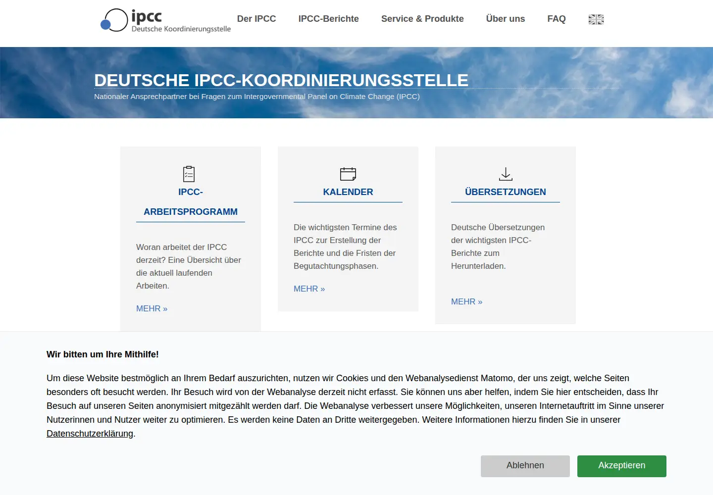 Screenshot of de-ipcc.de