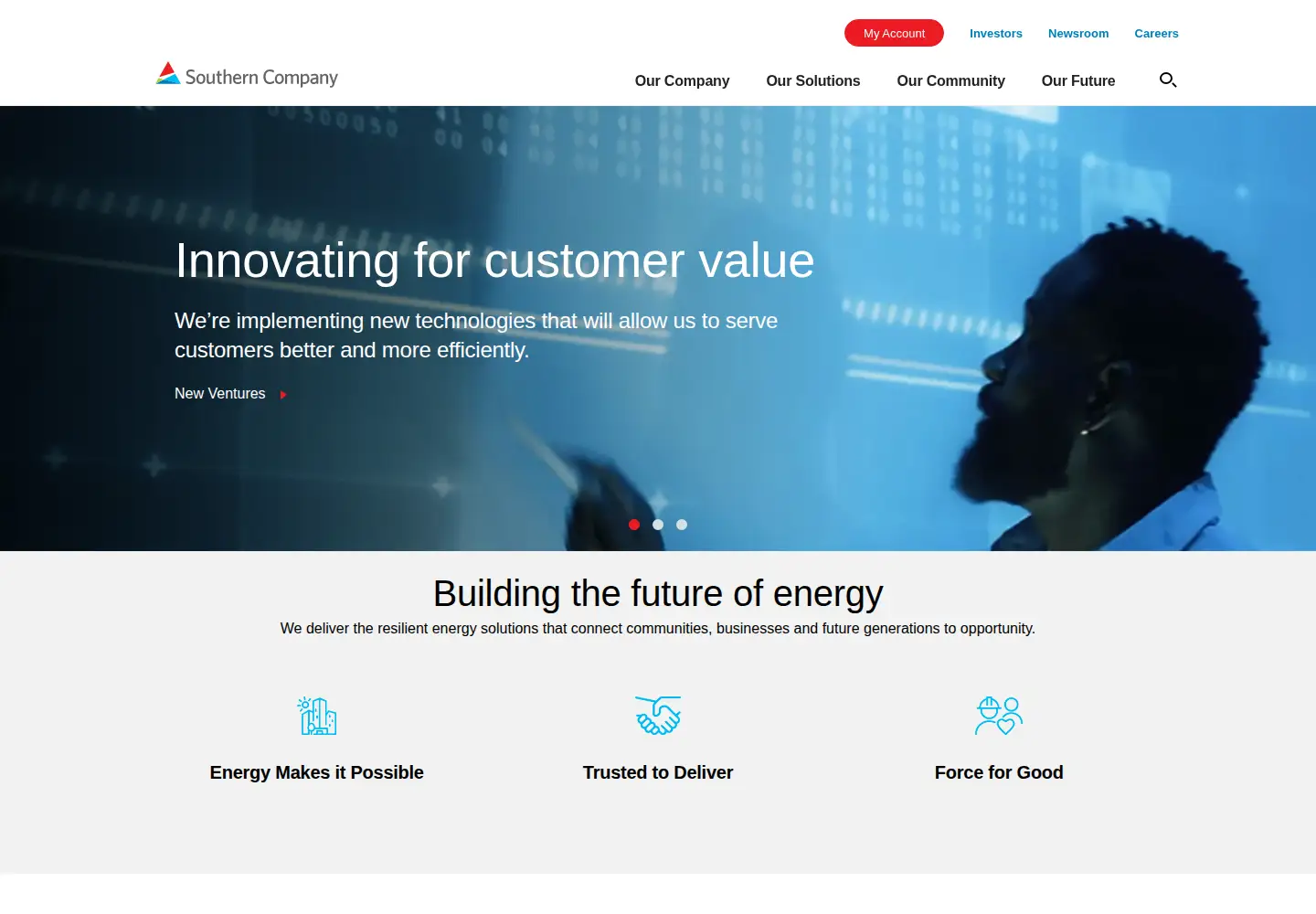 Screenshot of southerncompany.com