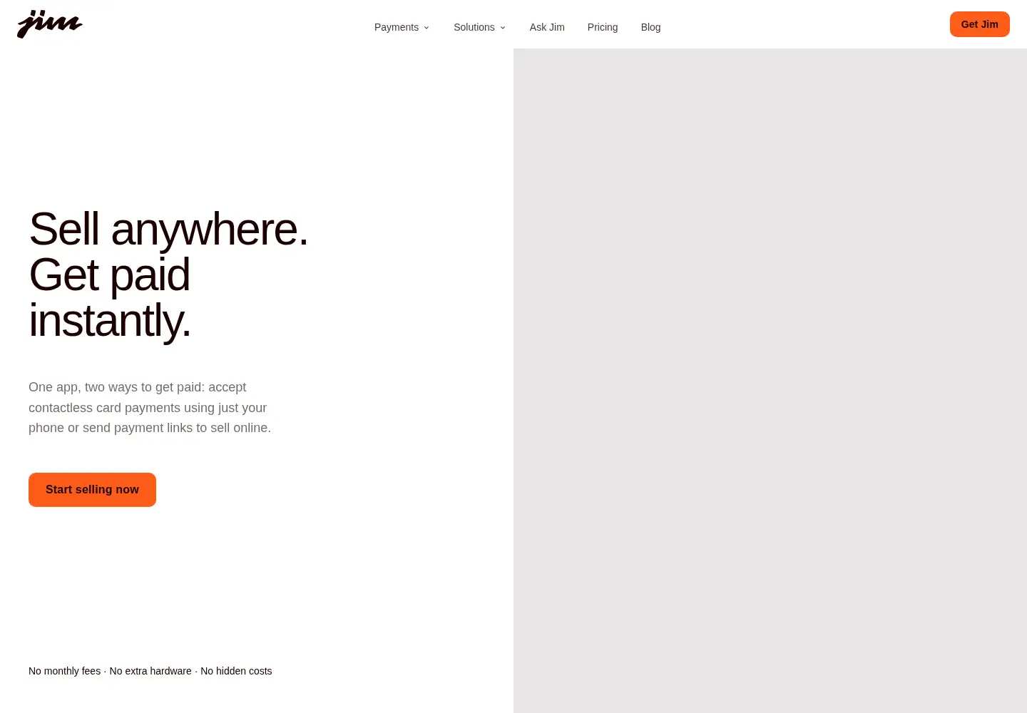 Screenshot of jim.com