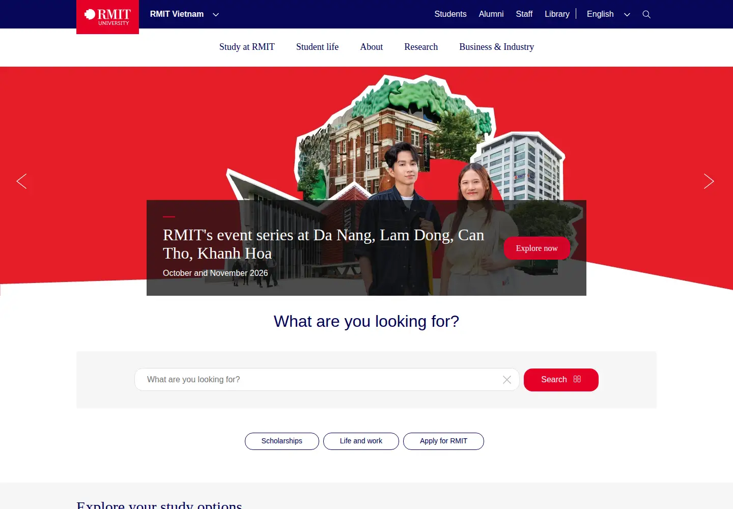 Screenshot of rmit.edu.vn