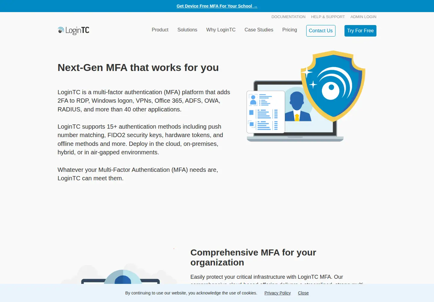 Screenshot of logintc.com